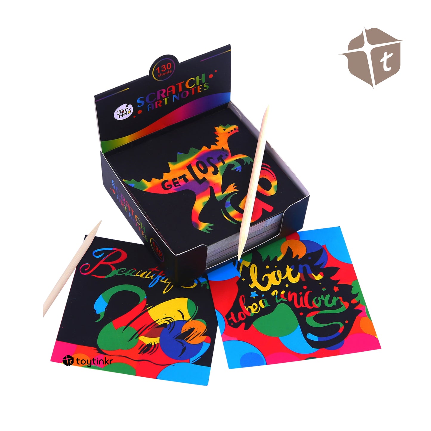 Jar Melo Scratch Note Cards - Rainbow Notes by Toytinkr
