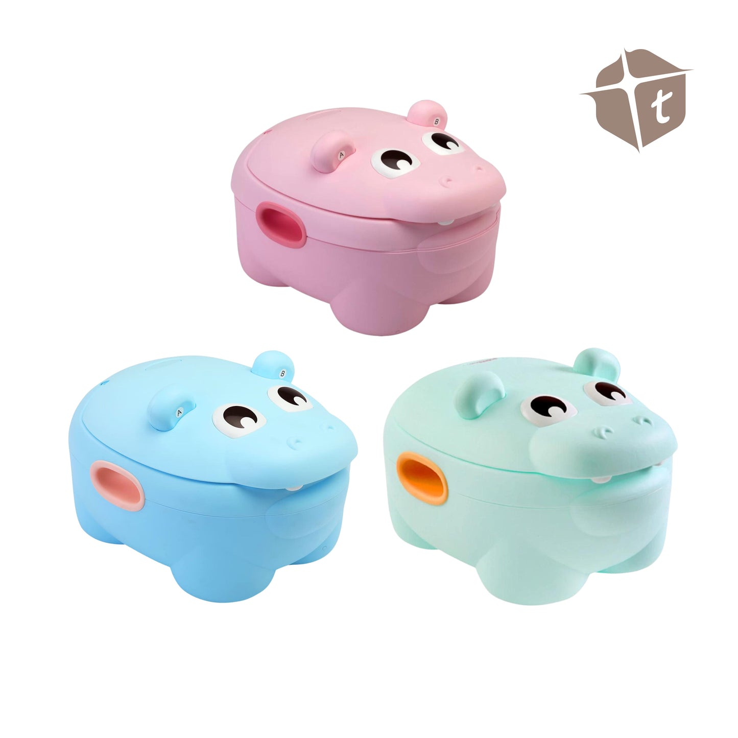 Cute Hippo Potty - Blue by Toytinkr