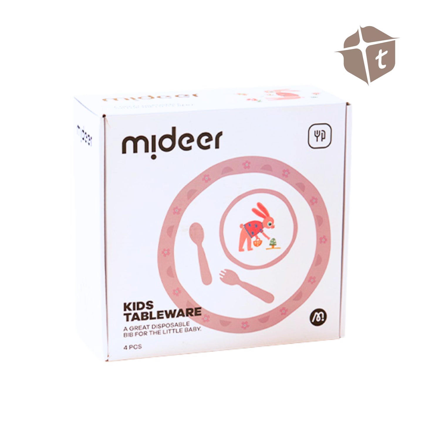 Mideer Kids Tableware 4 Piece Set - Pink by Toytinkr