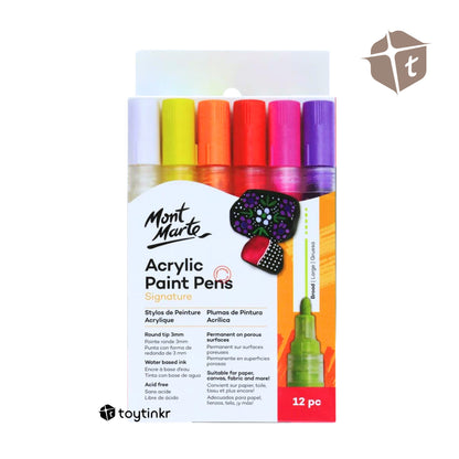 Mont Marte Acrylic Paint Pens 12pc by Toytinkr