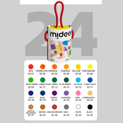 Mideer Washable Refillable Silky Crayons - 24 Colors by Toytinkr