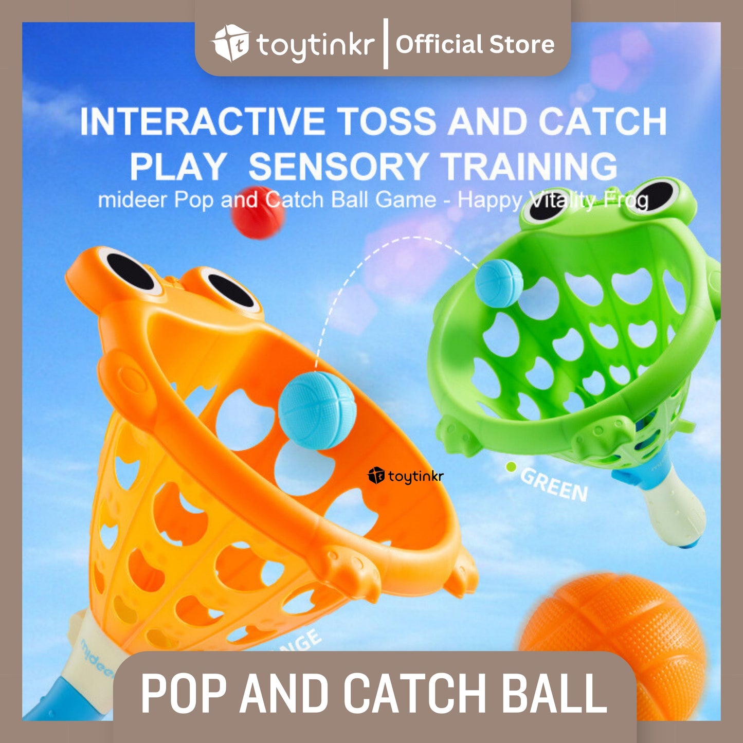Mideer Pop and Catch Ball by Toytinkr