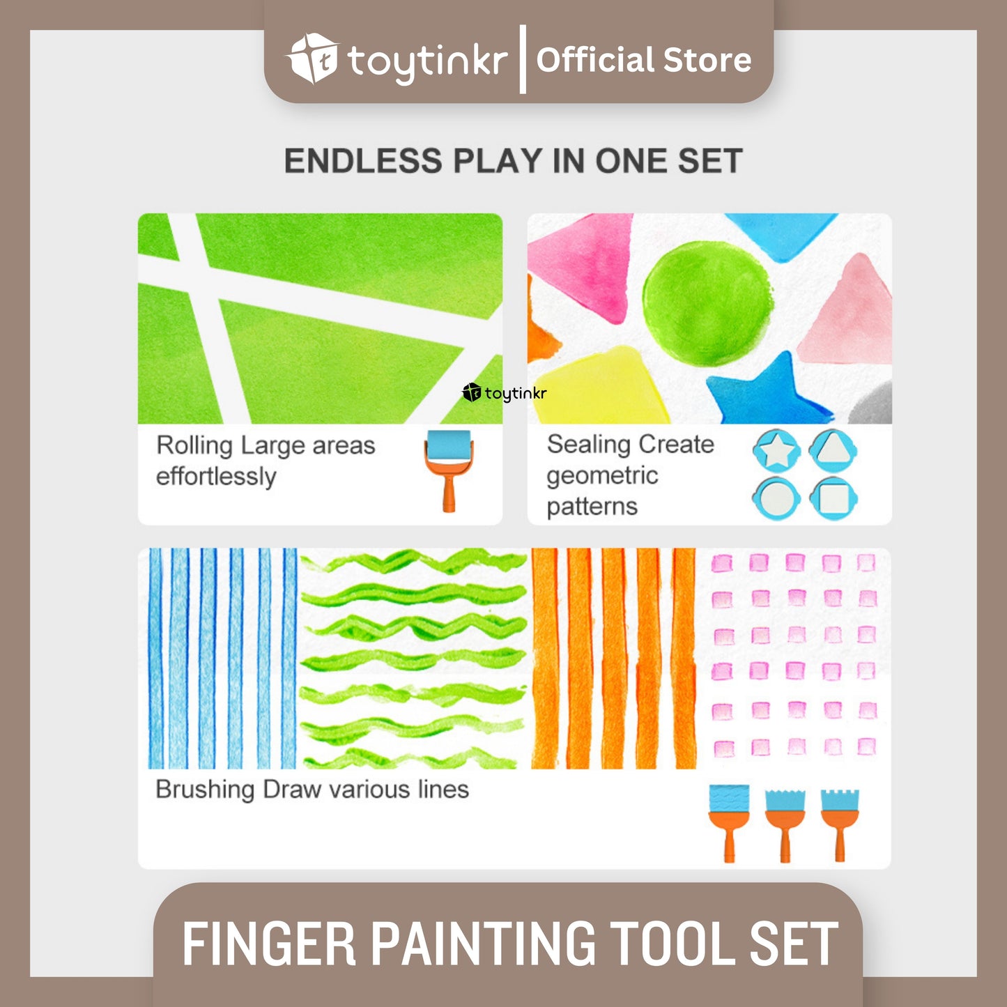 Mideer Finger Paint Tools Set by Toytinkr