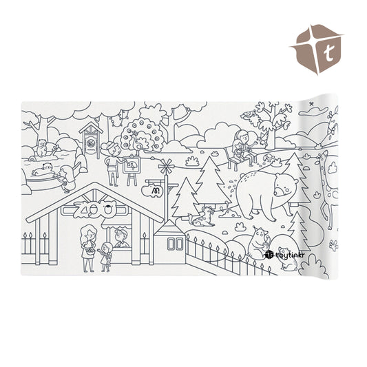 Mideer Adhesive Coloring Scroll - Magic Zoo by Toytinkr