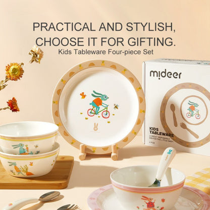 Mideer Kids Tableware 4 Piece Set - Pink by Toytinkr