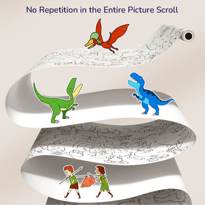 Mideer Adhesive Coloring Scroll - Magic Zoo by Toytinkr