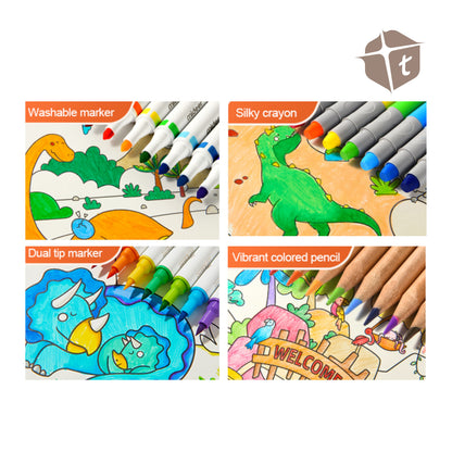Mideer Adhesive Coloring Scroll - Magic Zoo by Toytinkr