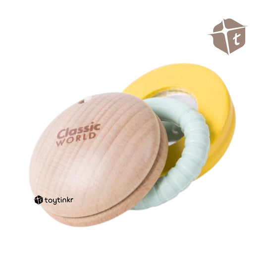 CW Wooden Baby Rattle - Macaroon Rattle by Toytinkr