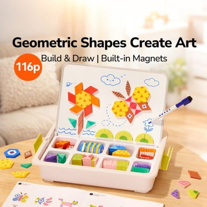 Mideer Magnetic Art Geometric Blocks by Toytinkr