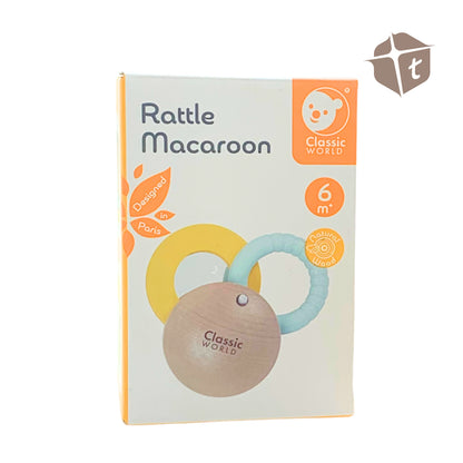 CW Wooden Baby Rattle - Macaroon Rattle by Toytinkr