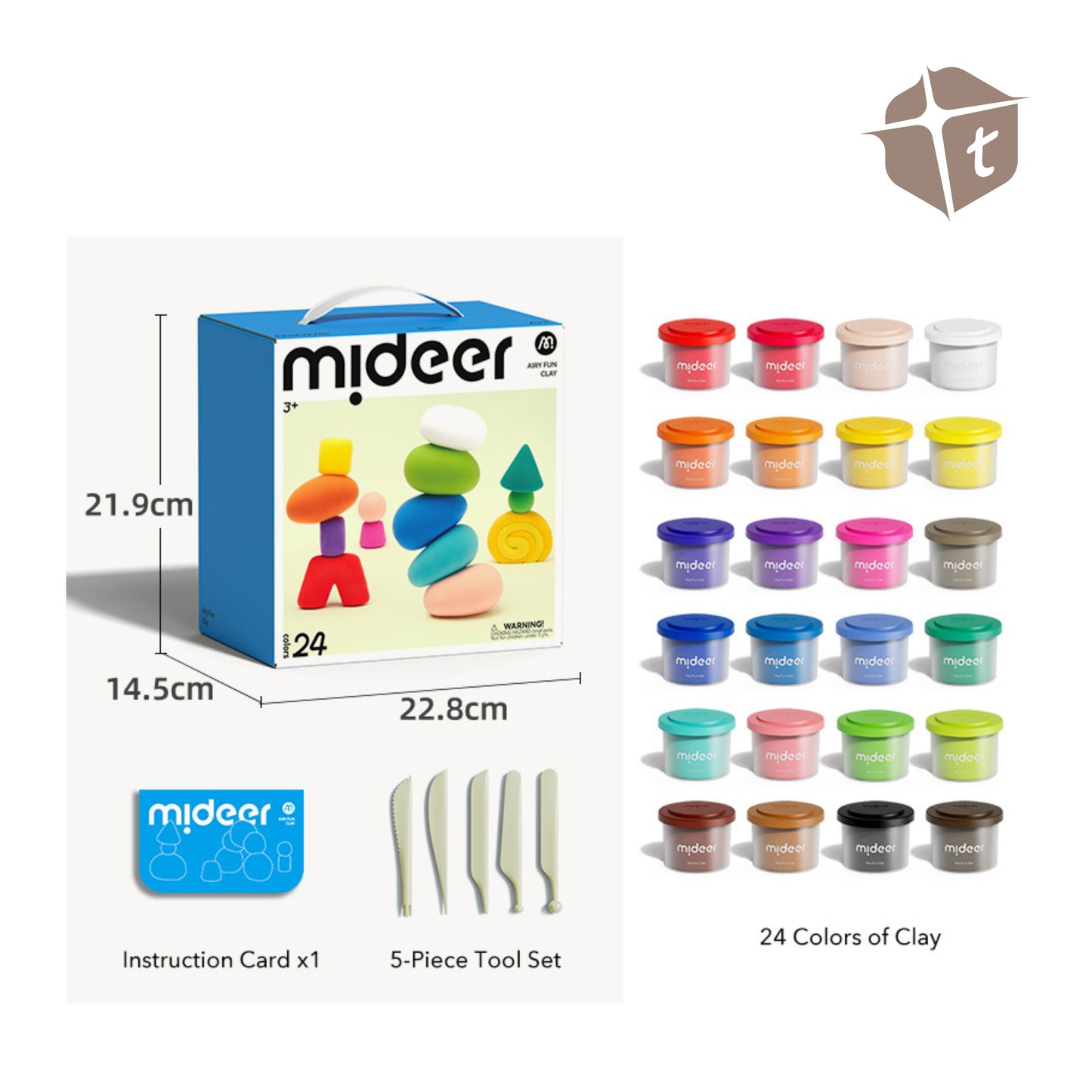 Mideer Air Fun Clay 24 Colors by Toytinkr