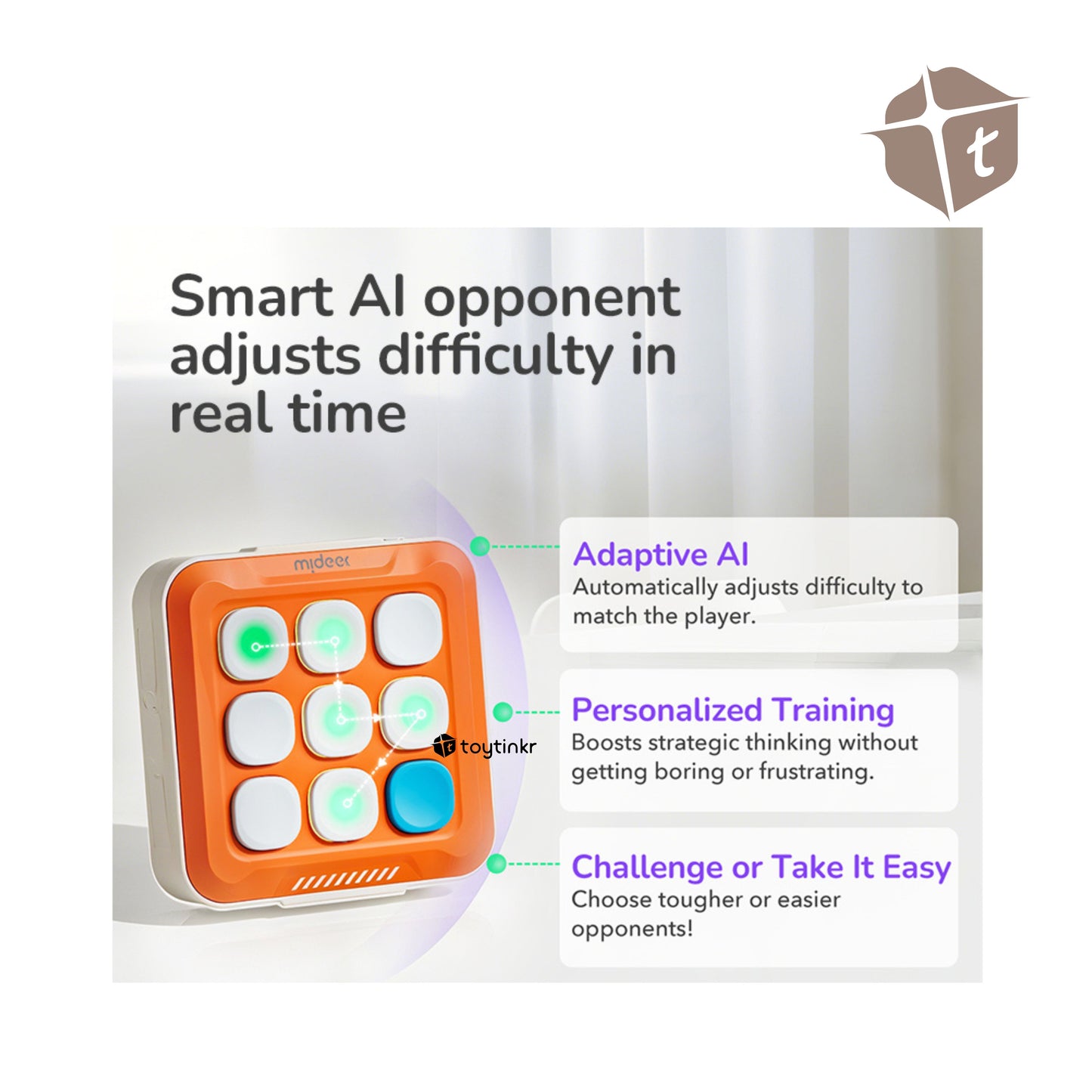Mideer AI Smart Tic-Tac-Toe (Chinese Ver.) by Toytinkr