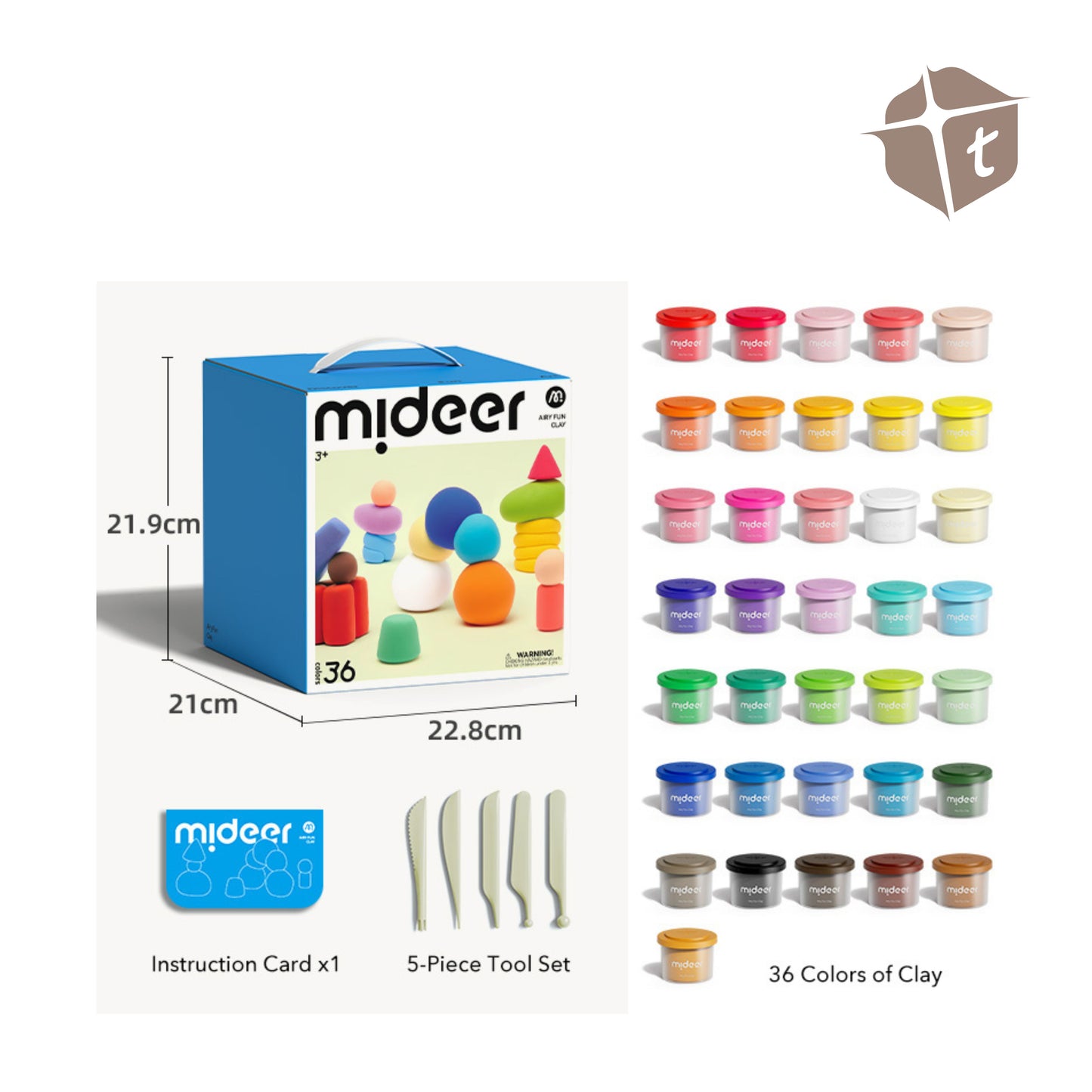 Mideer Air Fun Clay 36 Colors by Toytinkr