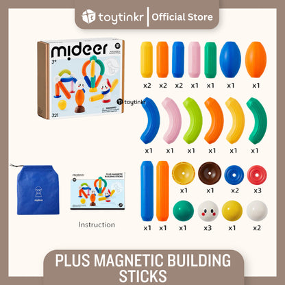 Mideer Plus Building Magnetic Sticks by Toytinkr