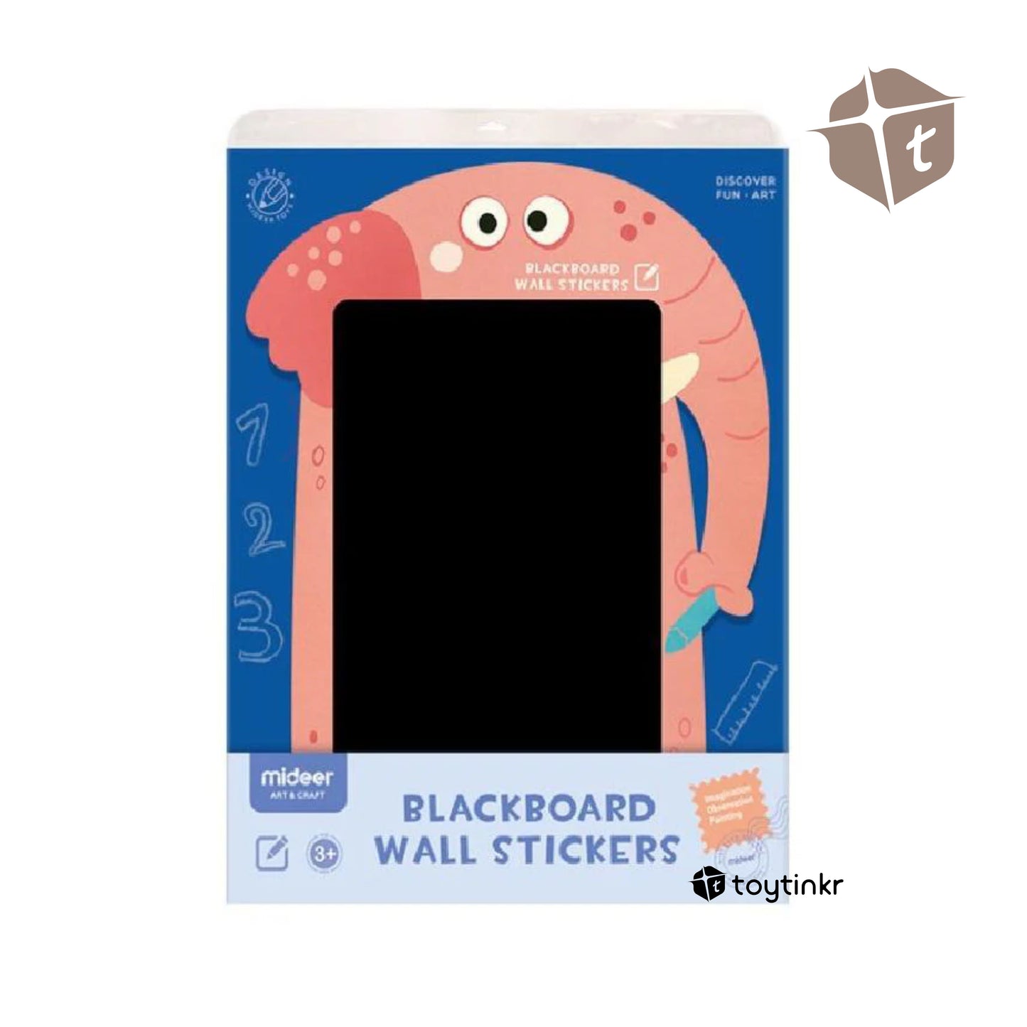 Mideer Blackboard Wall Sticker - Pink Elephant by Toytinkr