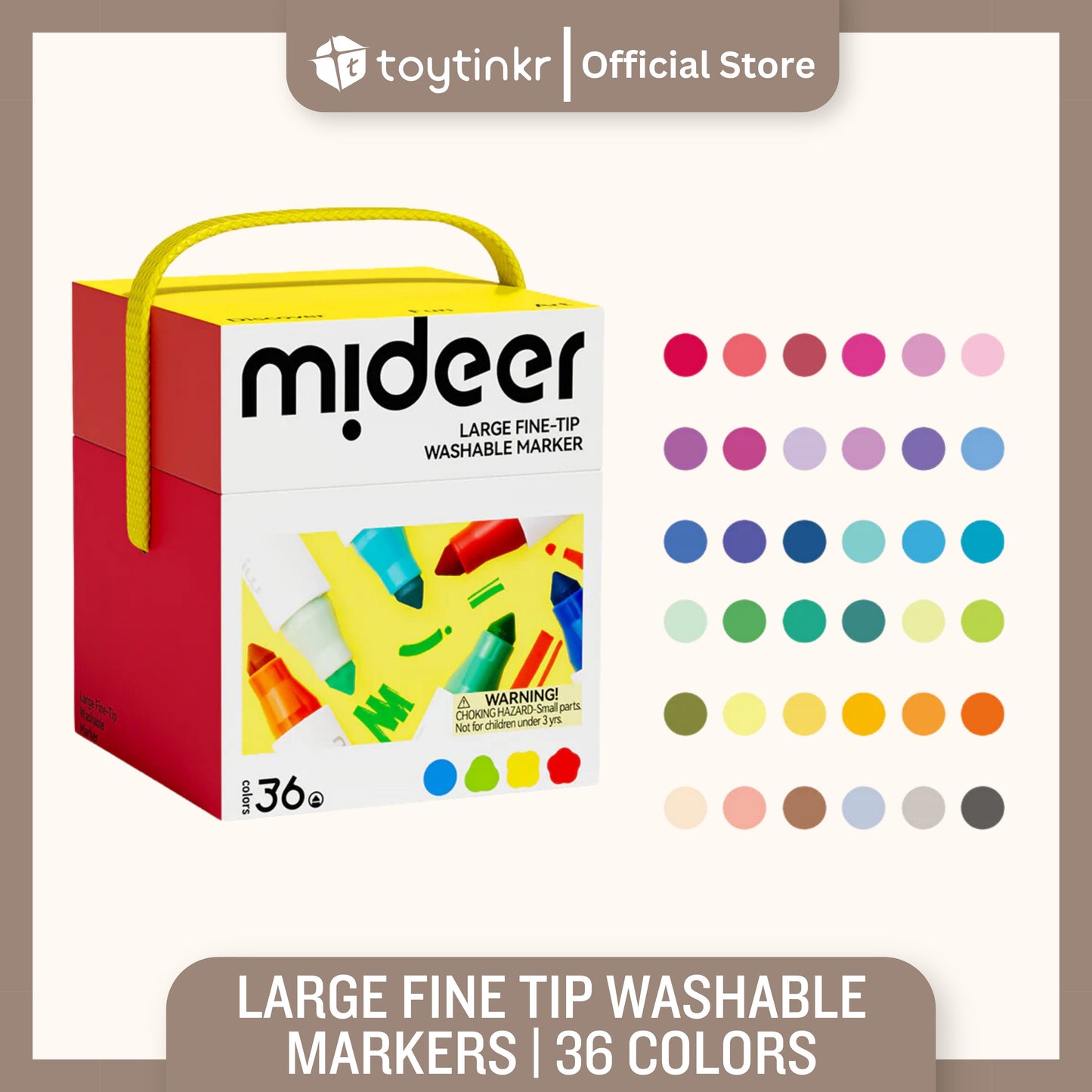 Mideer Large Fine Tip Washable Markers by Toytinkr