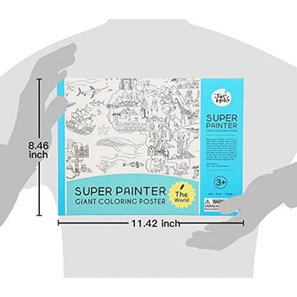 Jar Melo Giant Coloring Poster - The World by Toytinkr