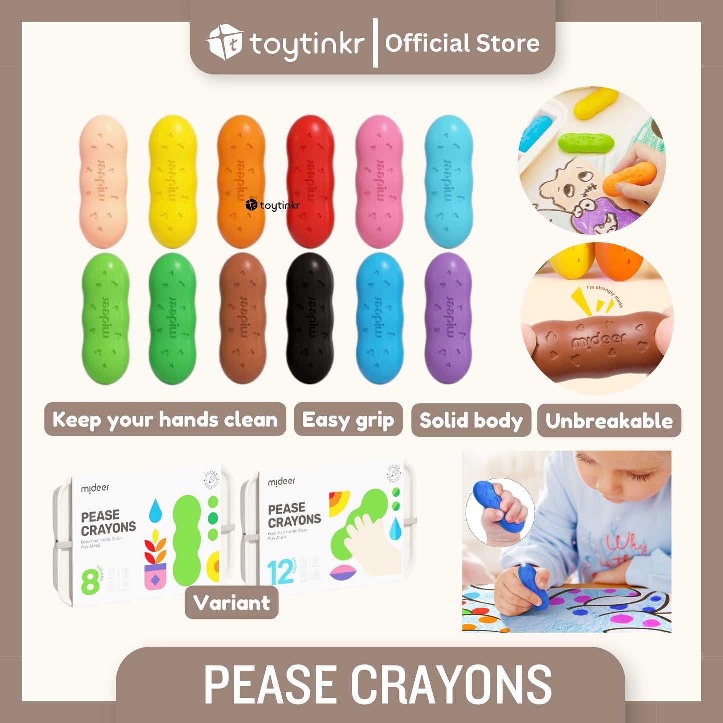 Mideer Pease Crayons By Toytinkr