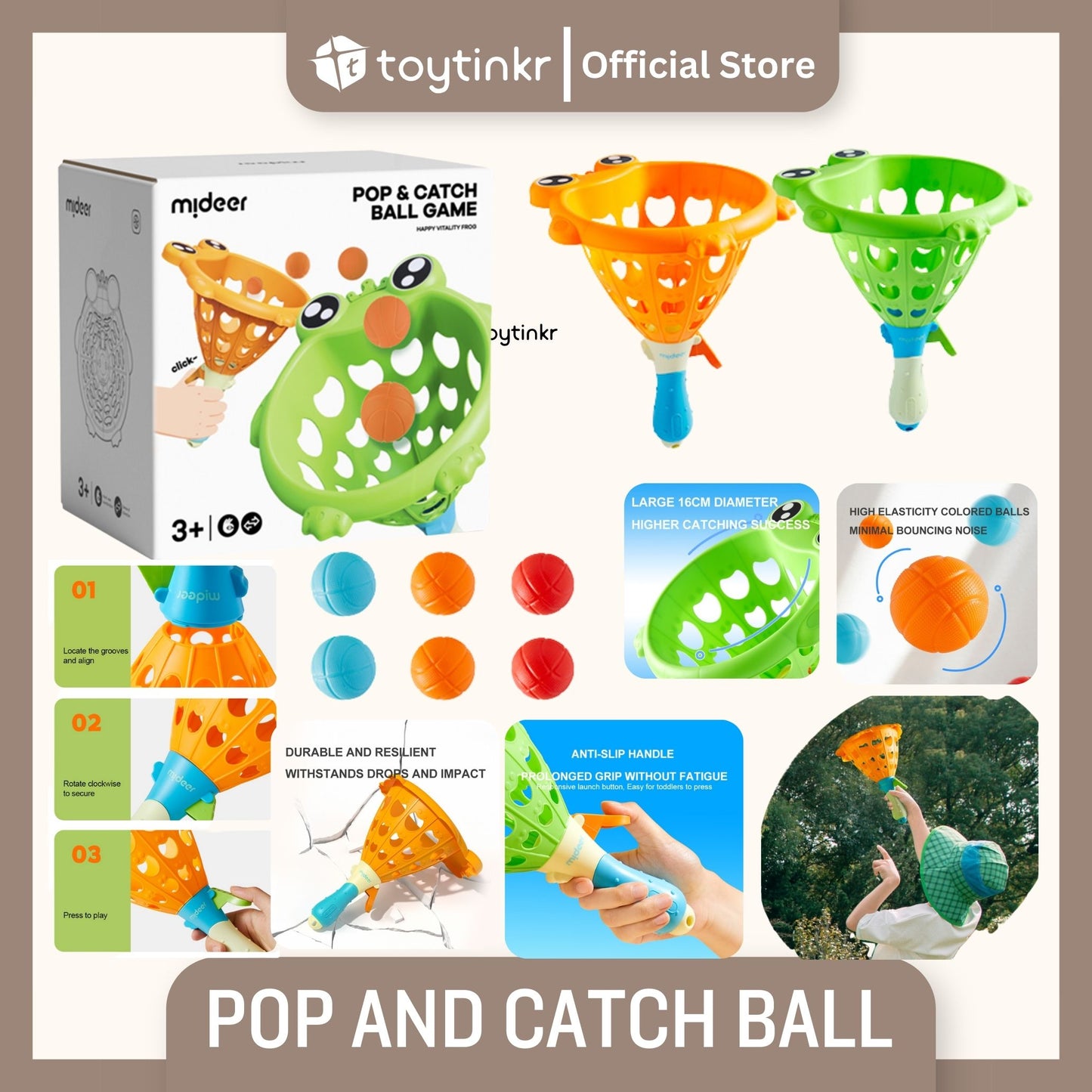 Mideer Pop and Catch Ball by Toytinkr