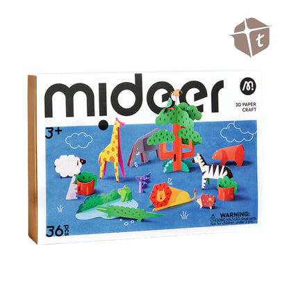 Mideer 3D Paper Craft - Forest Animals by Toytinkr