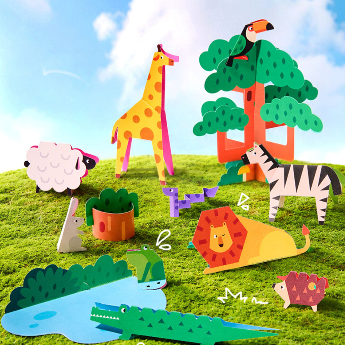 Mideer 3D Paper Craft - Forest Animals by Toytinkr