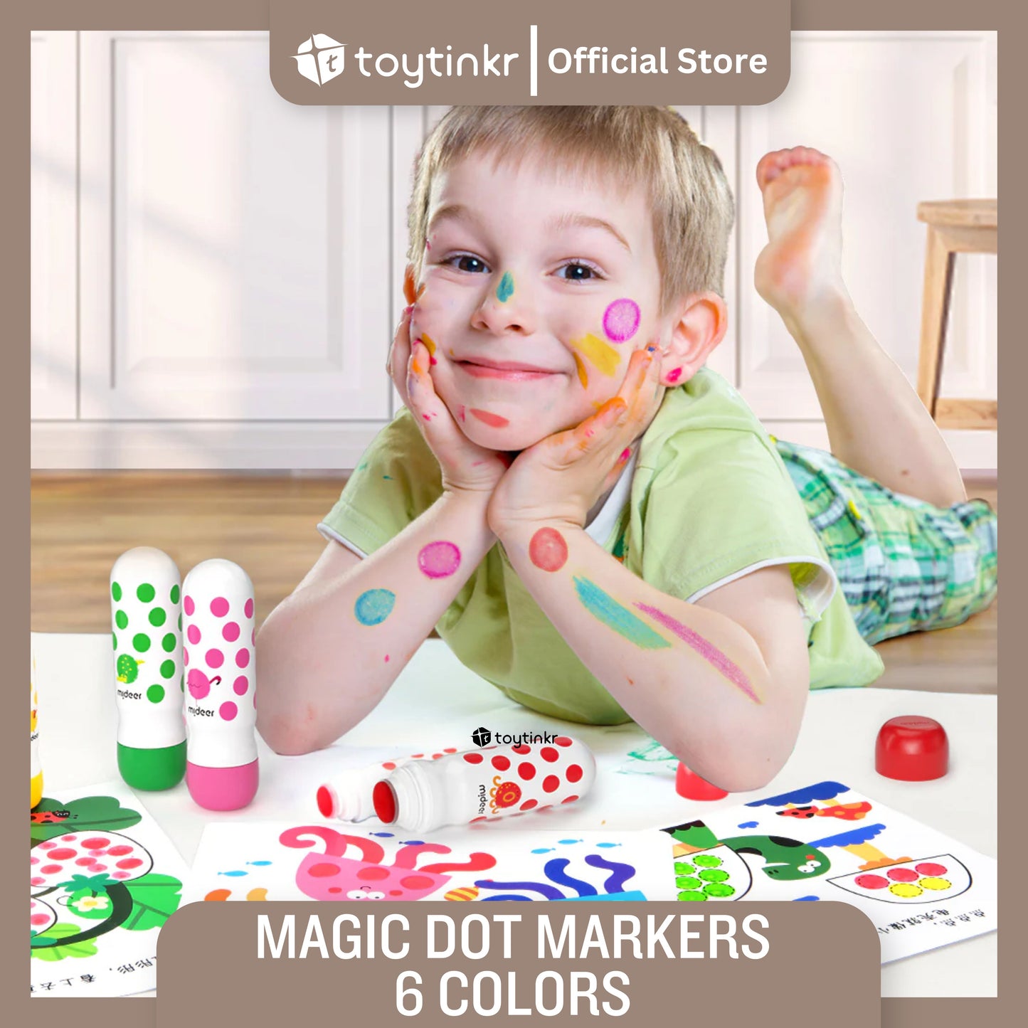 Mideer Magic Dot Markers 6 Colors by Toytinkr