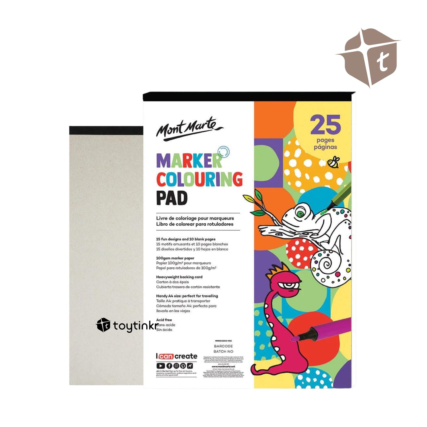 Mont Marte Marker Colouring Pad (A4) by Toytinkr