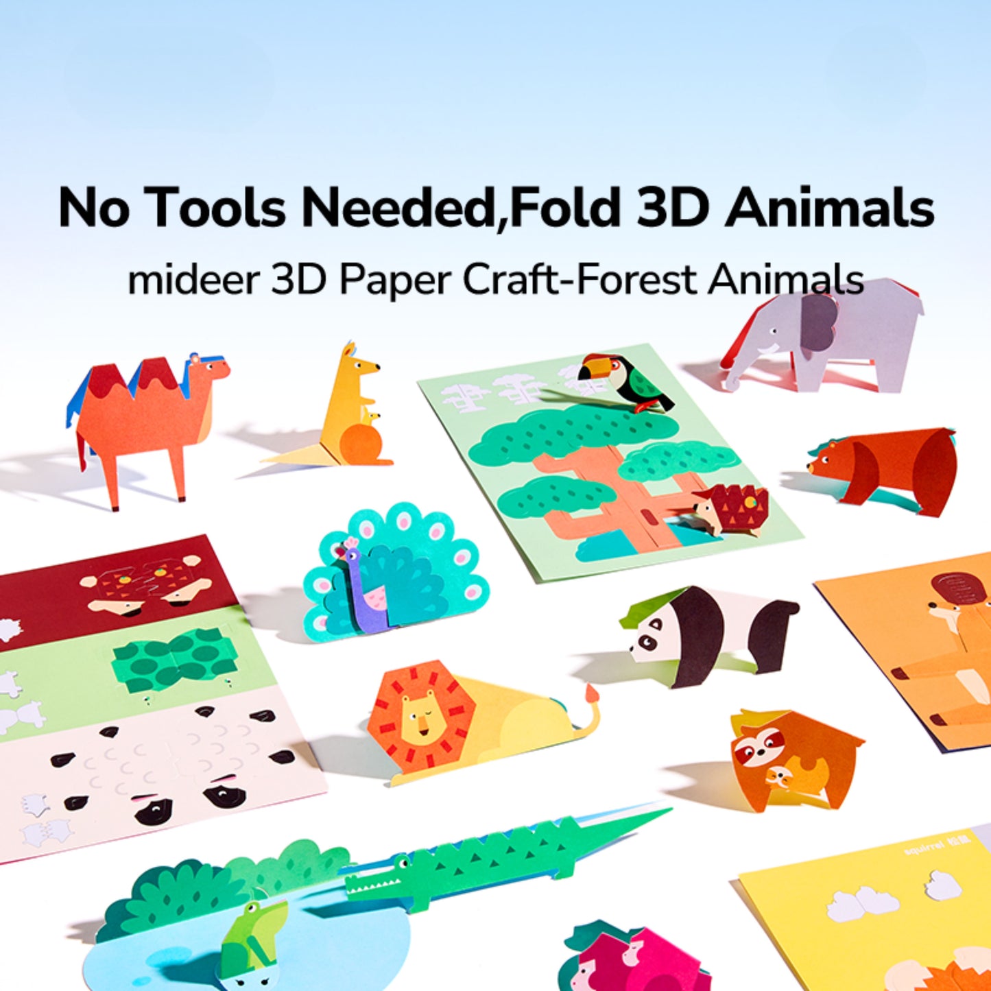 Mideer 3D Paper Craft - Forest Animals by Toytinkr