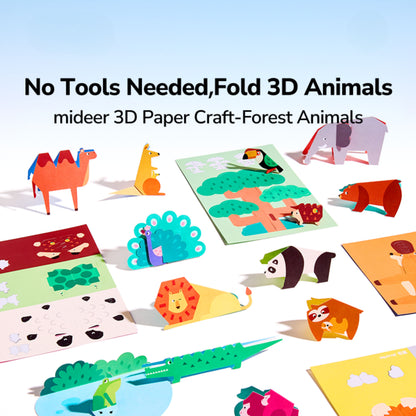 Mideer 3D Paper Craft - Forest Animals by Toytinkr