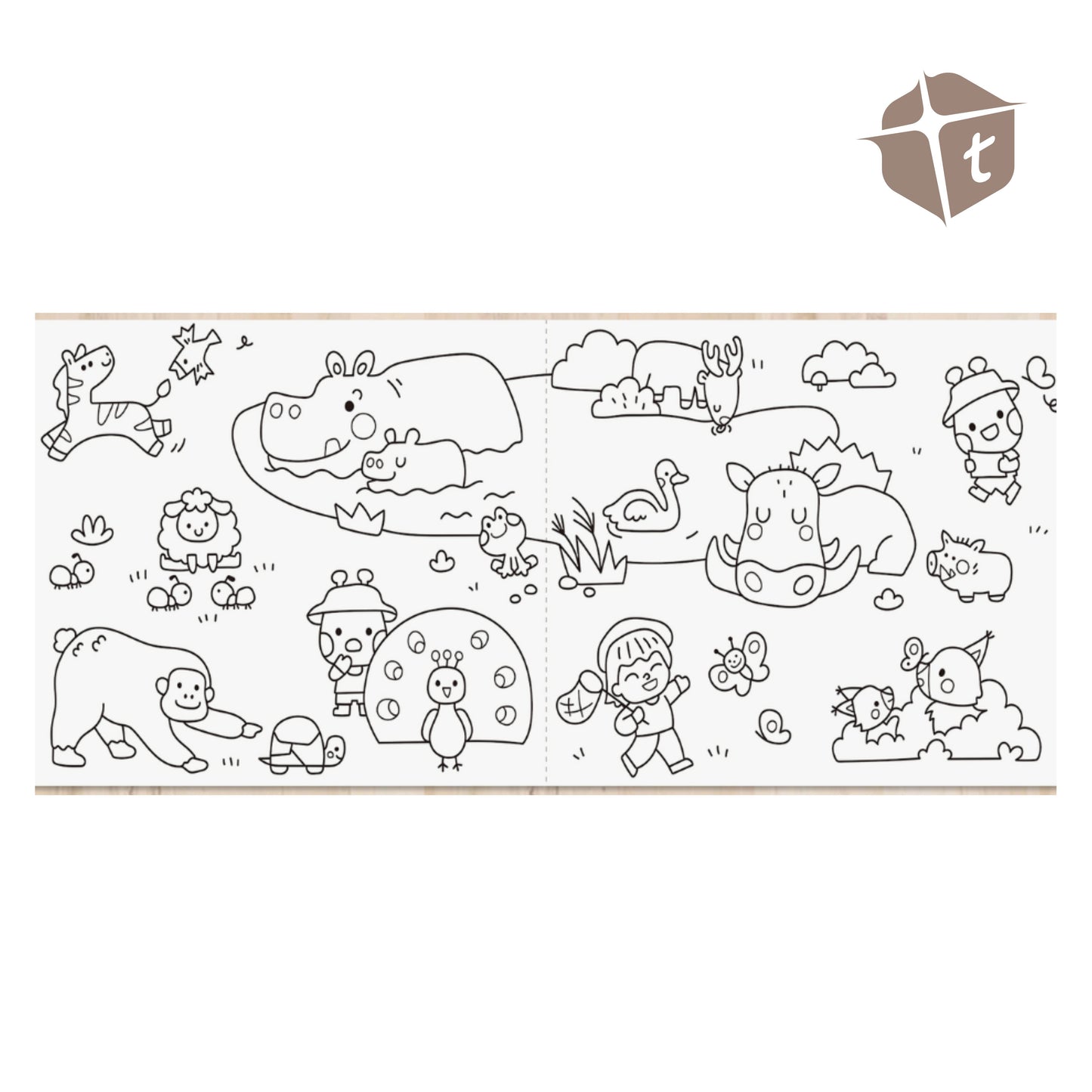 Jar Melo Sticky Coloring Poster - Animals by Toytinkr
