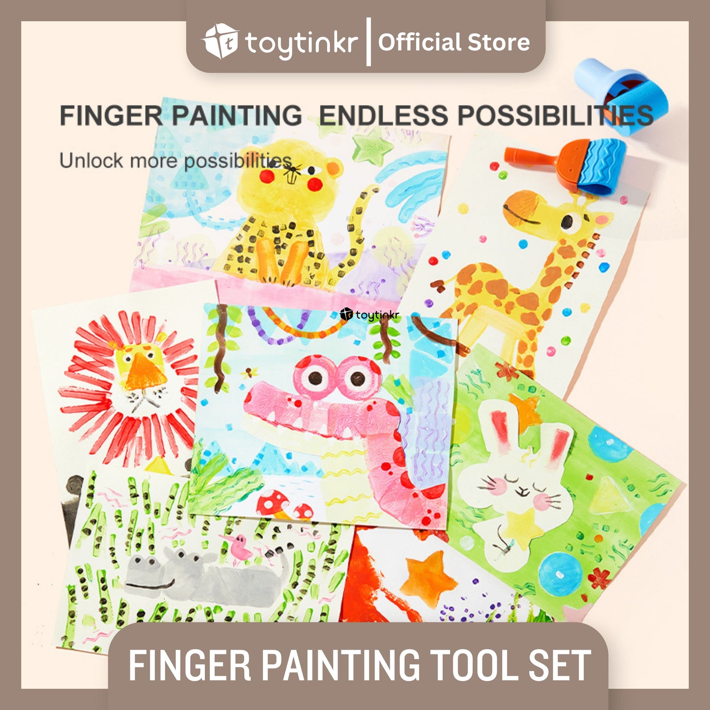 Mideer Finger Paint Tools Set by Toytinkr