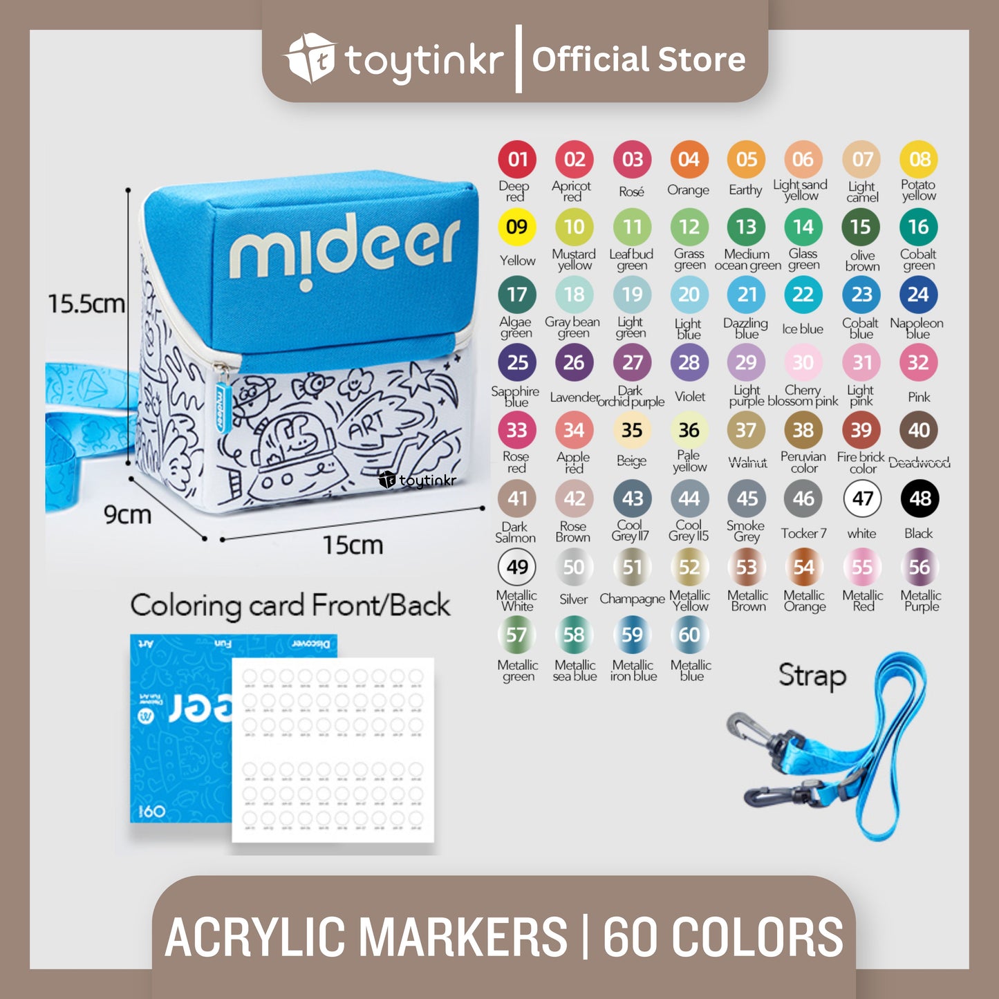 Mideer Acrylic Markers Art Markers (Personalized) by Toytinkr