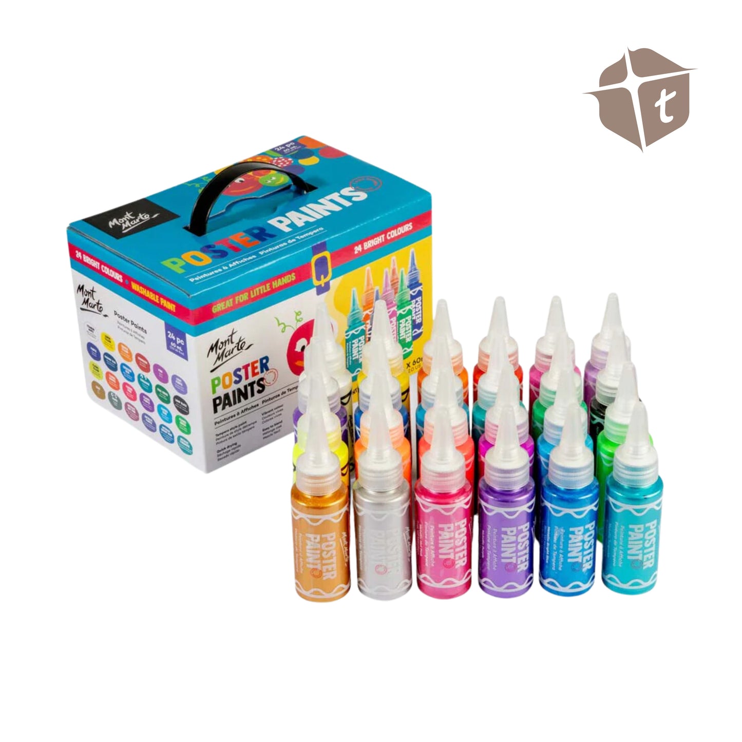 Mont Marte Poster Paints - 24 Colors (60ml) by Toytinkr