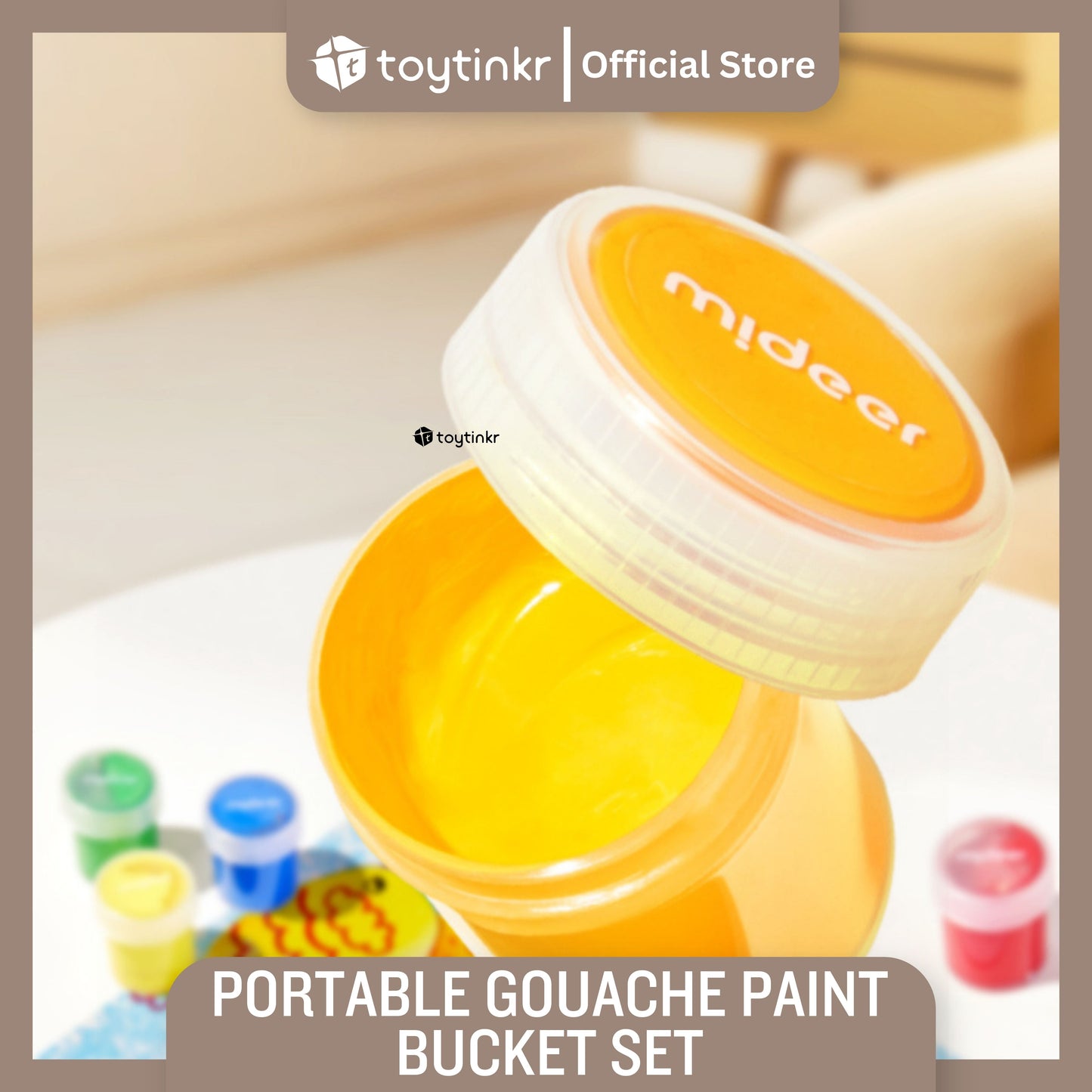 Mideer Portable Gouache Paint Bucket Set by Toytinkr