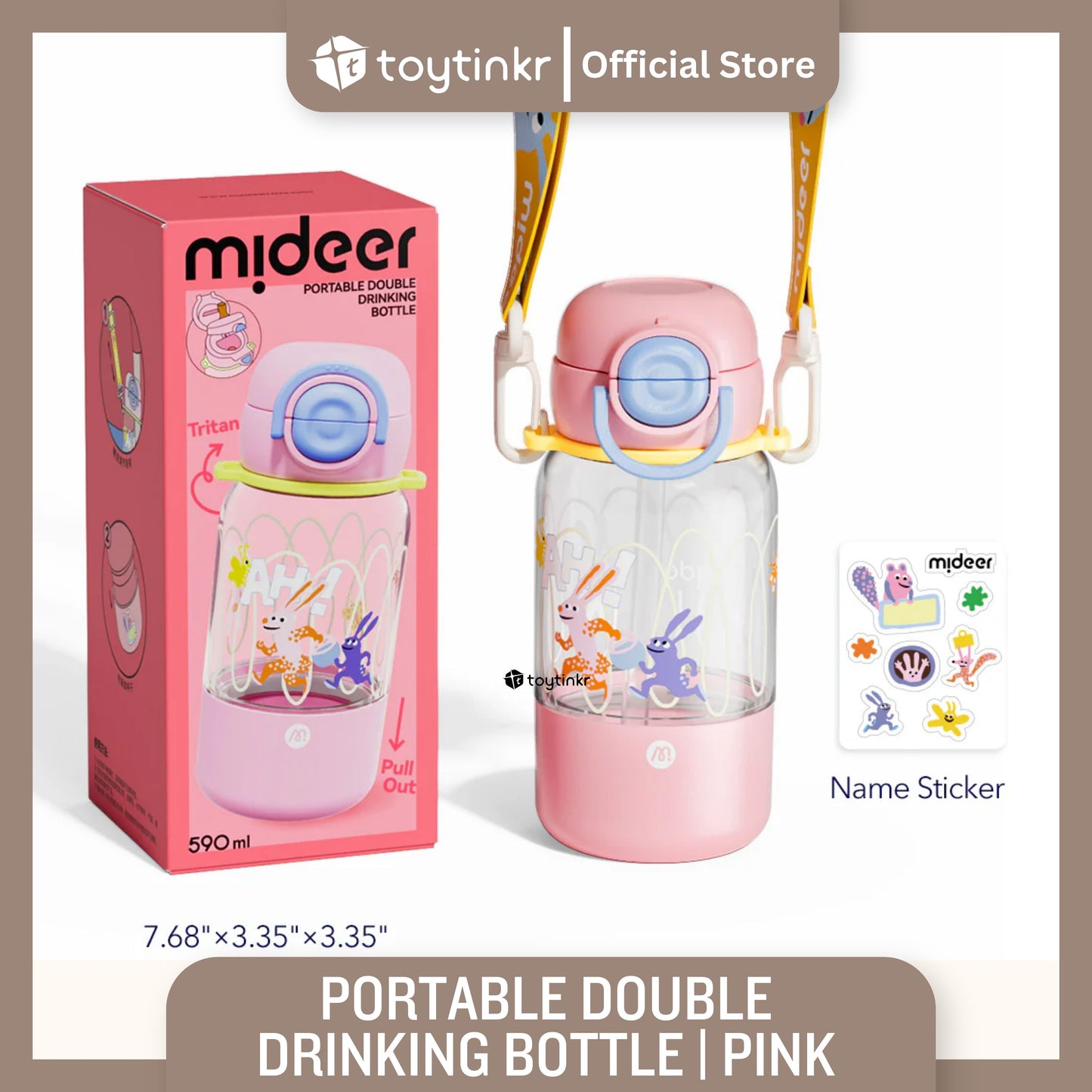Mideer Portable Double Drinking Bottle by Toytinkr