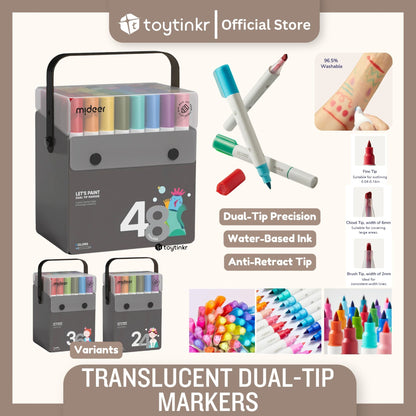 Mideer Translucent Dual Tip Markers by Toytinkr