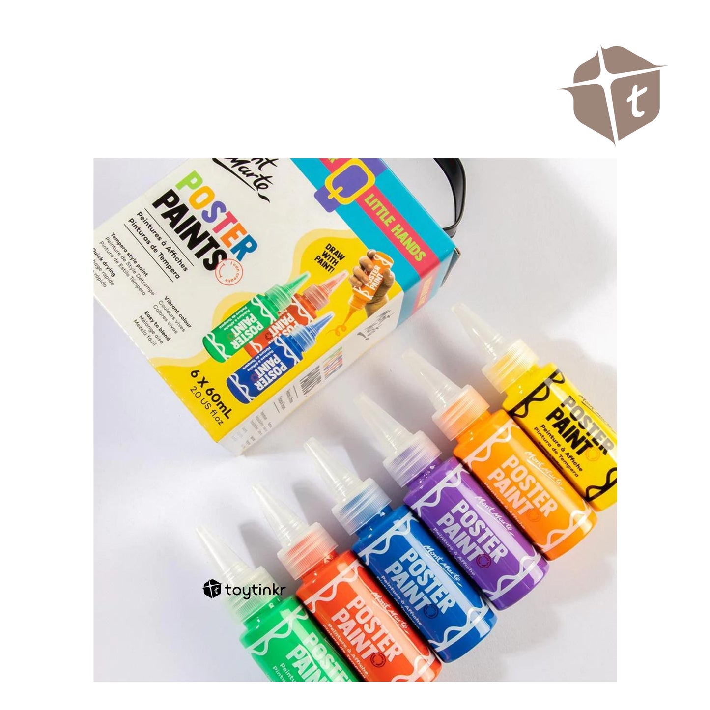 Mont Marte Poster Paints - 12 Colors (60ml) by Toytinkr