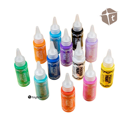 Mont Marte Poster Paints - 12 Colors (60ml) by Toytinkr