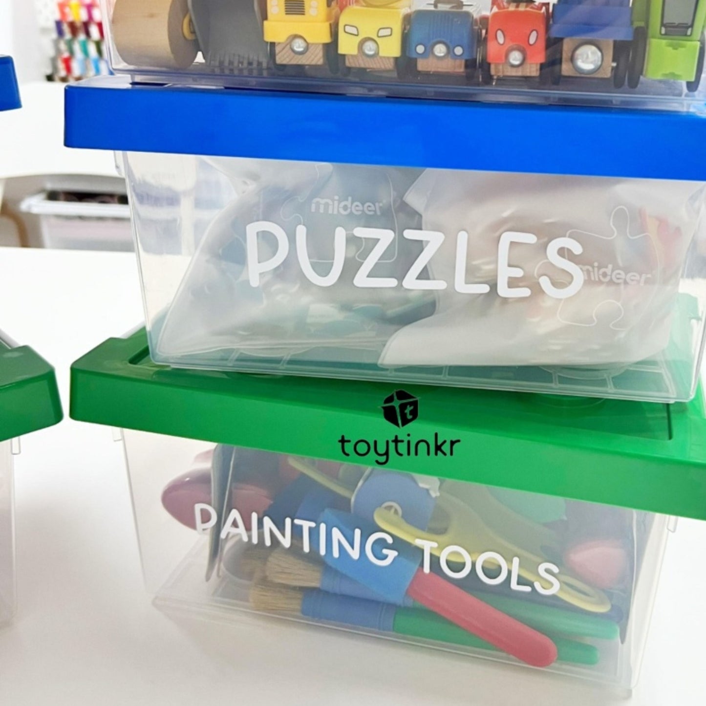 Stackable Toy Organizer Box for Kids Toys by Toytinkr