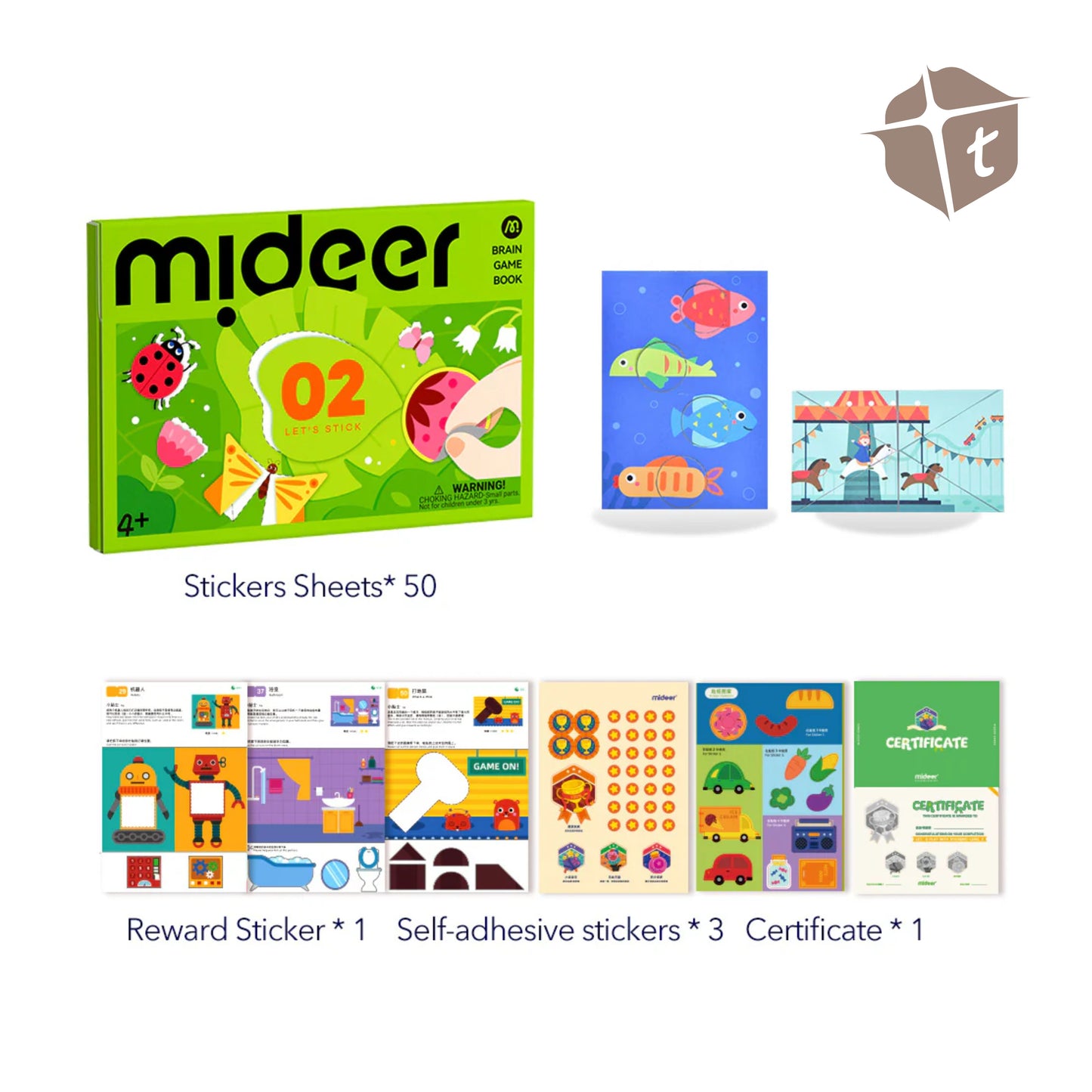 Mideer Let's Play With Stickers - Level 2 by Toytinkr