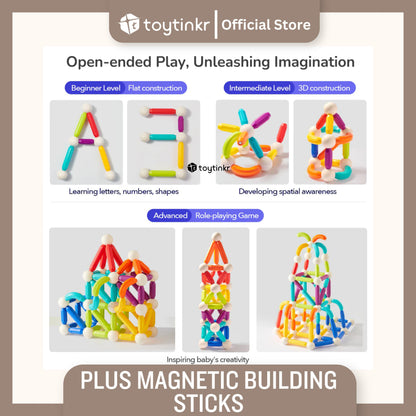 Mideer Plus Building Magnetic Sticks by Toytinkr