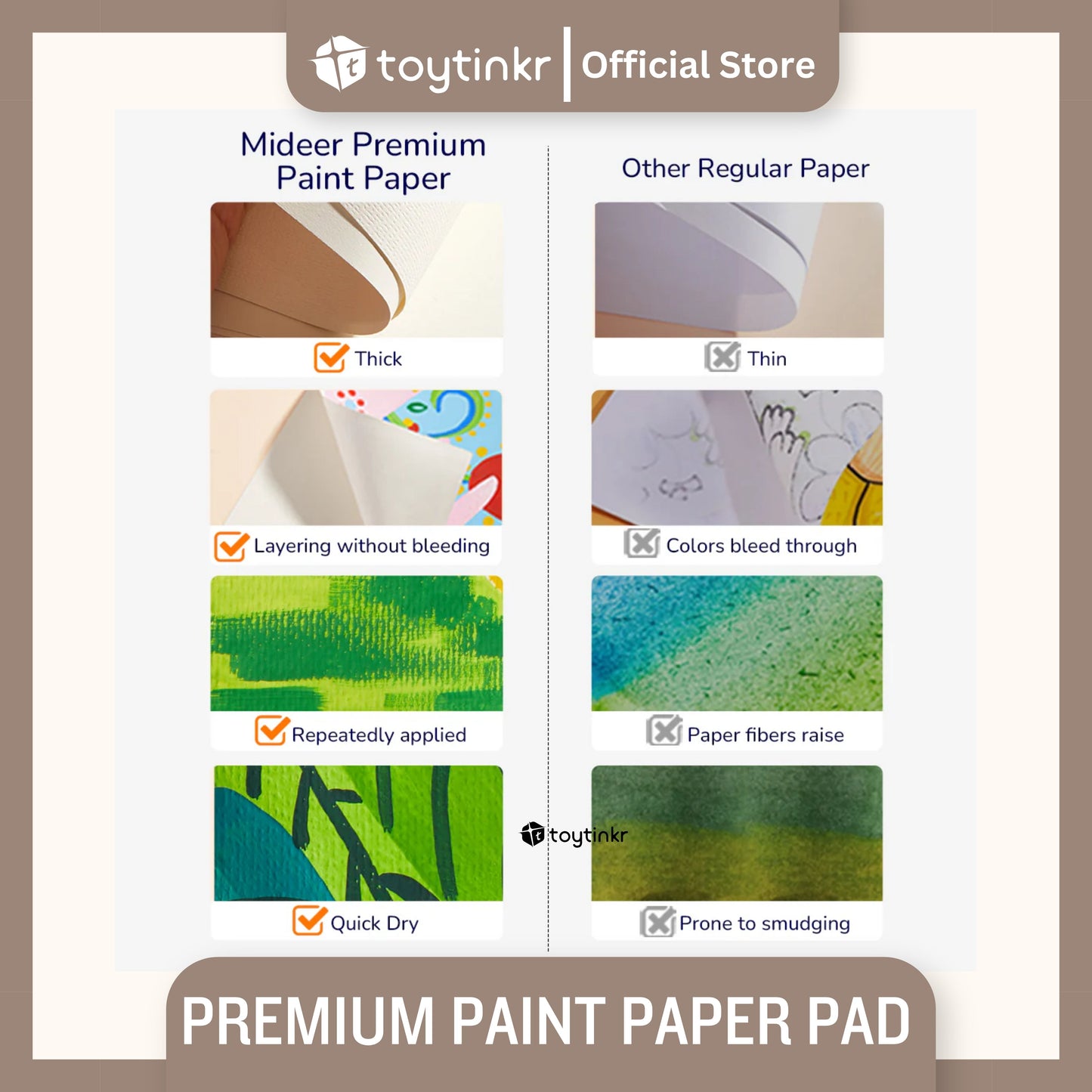 Mideer Premium Paint Paper Pad by Toytinkr