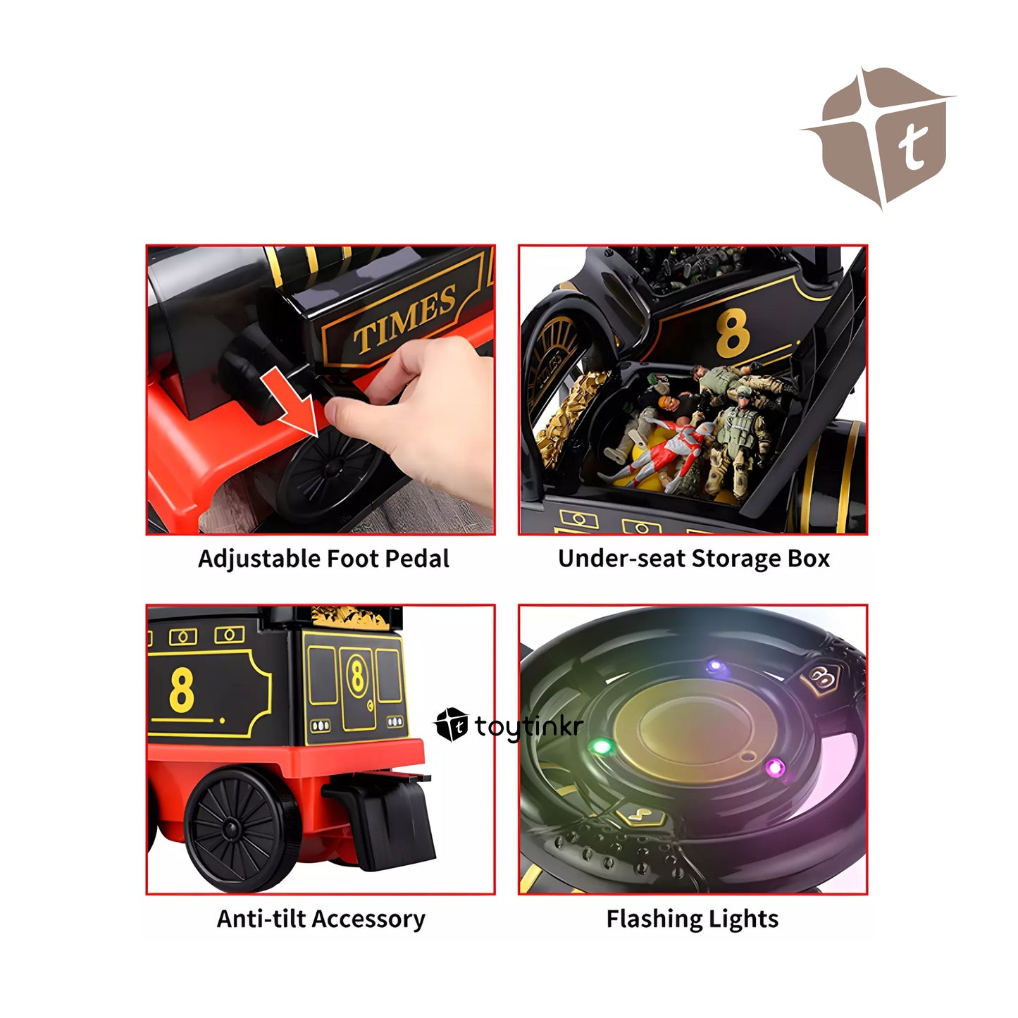 Ride on Train Head with Tracks by Toytinkr