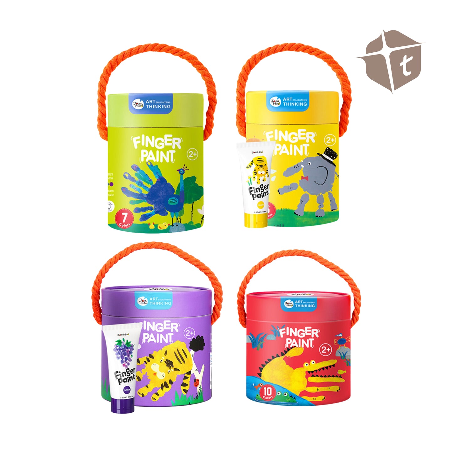 Jar Melo Washable Finger Paint - 6 Colors by Toytinkr