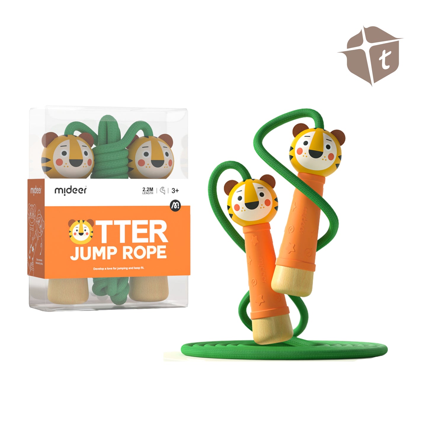 Mideer Animal Jump Rope - Tiger Otter by Toytinkr