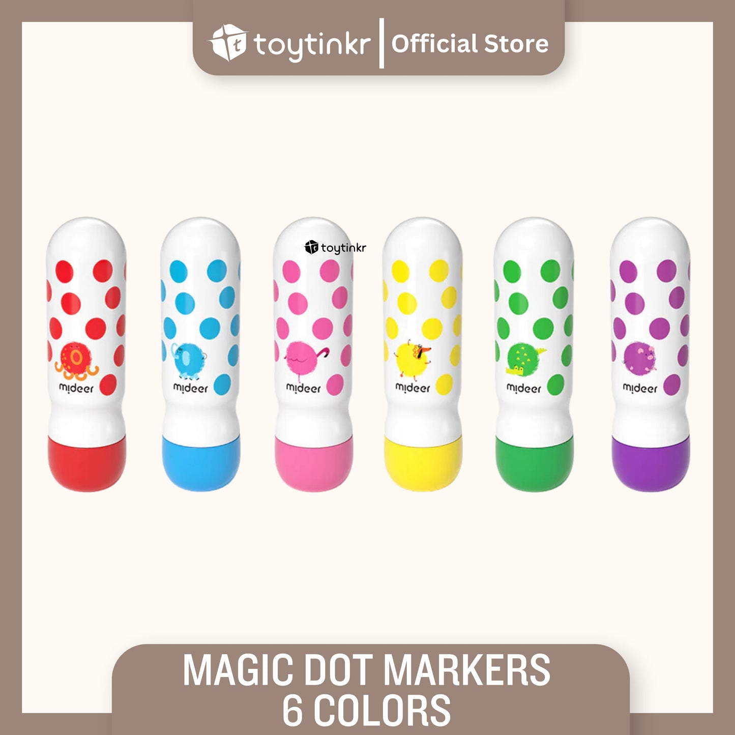 Mideer Magic Dot Markers 6 Colors by Toytinkr