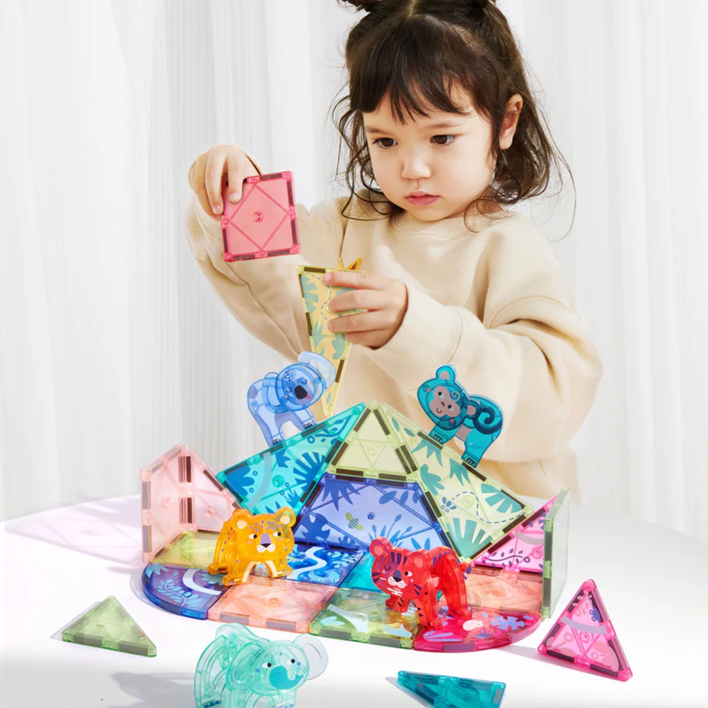 Mideer Colorful Magnetic Tiles - Wonderful Forest by Toytinkr
