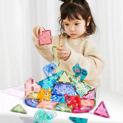 Mideer Colorful Magnetic Tiles - Wonderful Forest by Toytinkr