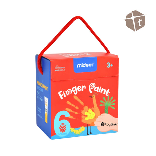 Mideer Finger Paint Washable - 6 Colors (60ml) by Toytinkr