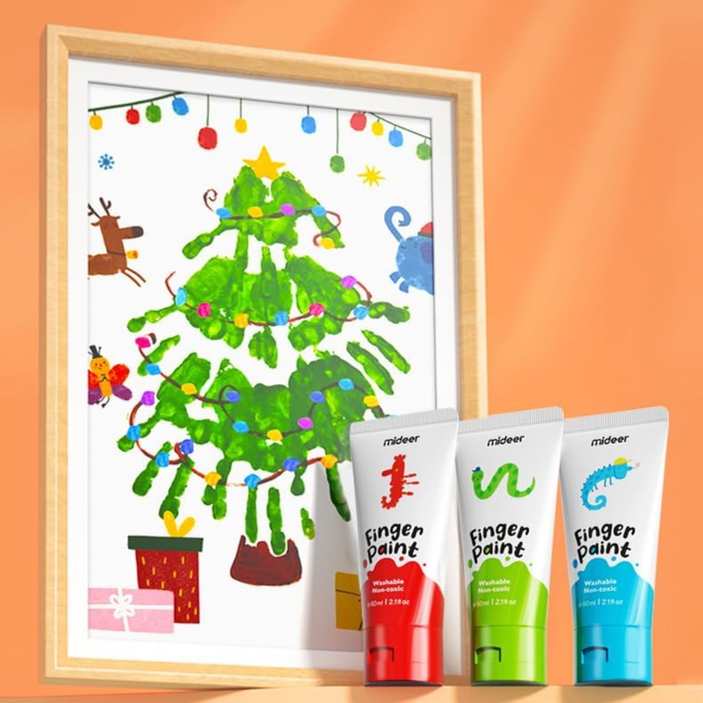 Mideer Finger Paint Washable - 6 Colors (60ml) by Toytinkr